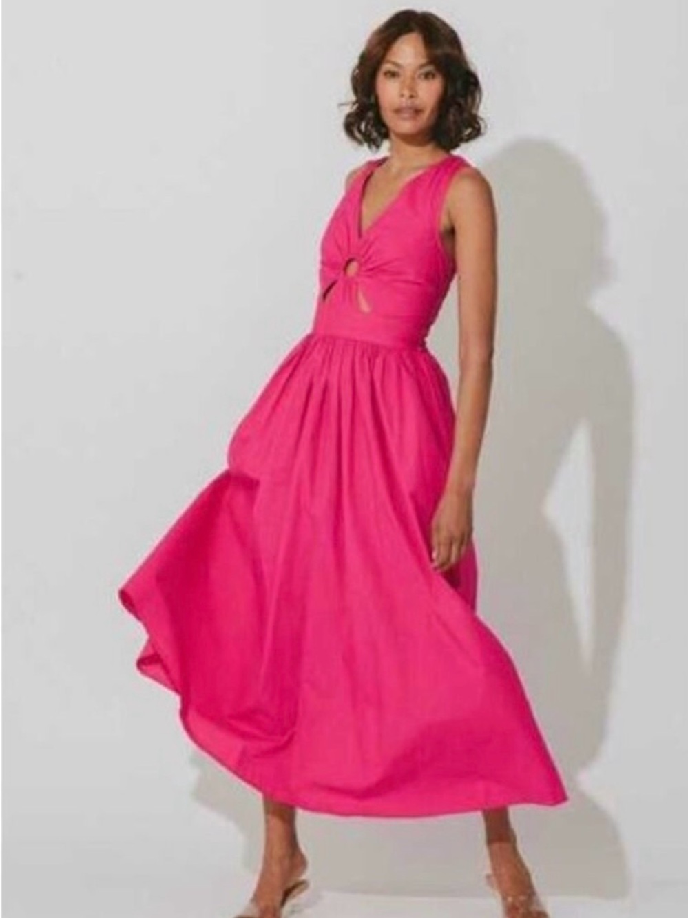 Cleobella Charaya Ankle Dress in Magenta Sz. large